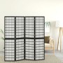 Biombo plegable con 4 paneles estilo japonés negro 160x170 cm de vidaXL, Divisores de ambientes - Ref: Foro24-352080, Precio:...