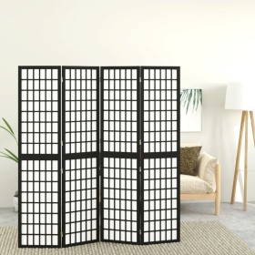 Folding screen with 4 panels black Japanese style 160x170 cm by vidaXL, Room dividers - Ref: Foro24-352080, Price: 137,47 €, ...