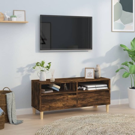 TV stand made of smoked oak plywood, 100x34.5x44.5cm by vidaXL, TV Furniture - Ref: Foro24-831898, Price: 78,88 €, Discount: %