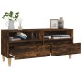 TV stand made of smoked oak plywood, 100x34.5x44.5cm by vidaXL, TV Furniture - Ref: Foro24-831898, Price: 78,88 €, Discount: %