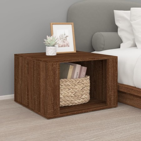 Bedside table made of brown oak plywood, measuring 57x55x36 cm. by vidaXL, Nightstands - Ref: Foro24-816559, Price: 39,99 €, ...