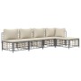 Garden furniture set 5 pieces cushions anthracite PE rattan by vidaXL, Outdoor sofas - Ref: Foro24-3186734, Price: 359,88 €, ...