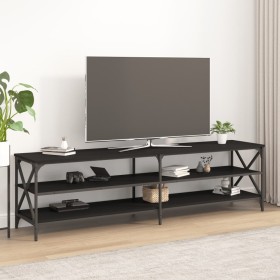 Mueble de TV madera contrachapada negro 180x40x50 cm de vidaXL, Muebles TV - Ref: Foro24-826734, Precio: 63,99 €, Descuento: %