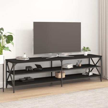 Mueble de TV madera contrachapada negro 180x40x50 cm de vidaXL, Muebles TV - Ref: Foro24-826734, Precio: 63,71 €, Descuento: %