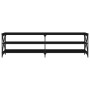 Mueble de TV madera contrachapada negro 180x40x50 cm de vidaXL, Muebles TV - Ref: Foro24-826734, Precio: 63,71 €, Descuento: %