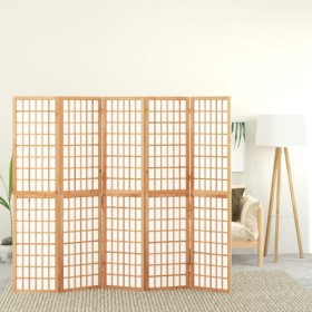 Biombo plegable con 5 paneles estilo japonés 200x170 cm de vidaXL, Divisores de ambientes - Ref: Foro24-352085, Precio: 194,4...