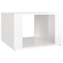 Mesita de noche madera contrachapada blanco brillo 57x55x36 cm de vidaXL, Mesitas de noche - Ref: Foro24-816554, Precio: 29,5...