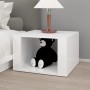 Glossy white plywood nightstand 57x55x36 cm by vidaXL, Nightstands - Ref: Foro24-816554, Price: 29,21 €, Discount: %