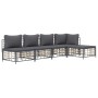 Gartenmöbel-Set 5-teilig mit Kissen Anthrazit PE-Rattan von vidaXL, Outdoor-Sofas - Ref: Foro24-3186735, Preis: 358,04 €, Rab...