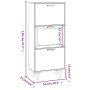 Black plywood shoe cabinet 52x25x120 cm by vidaXL, Shoe racks and shoe organizers - Ref: Foro24-352170, Price: 151,24 €, Disc...