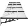 Black and transparent polycarbonate door canopy 396x90 cm by vidaXL, Awnings - Ref: Foro24-153689, Price: 140,72 €, Discount: %