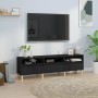 Black plywood TV cabinet 150x30x44.5 cm by vidaXL, TV Furniture - Ref: Foro24-831910, Price: 97,11 €, Discount: %