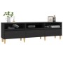 Black plywood TV cabinet 150x30x44.5 cm by vidaXL, TV Furniture - Ref: Foro24-831910, Price: 97,11 €, Discount: %