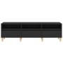 Black plywood TV cabinet 150x30x44.5 cm by vidaXL, TV Furniture - Ref: Foro24-831910, Price: 97,11 €, Discount: %