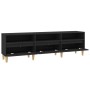 Black plywood TV cabinet 150x30x44.5 cm by vidaXL, TV Furniture - Ref: Foro24-831910, Price: 97,11 €, Discount: %