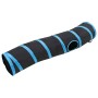 Túnel para gatos con forma de S poliéster negro y azul 122 cm de vidaXL, Tiendas y túneles de juego - Ref: Foro24-172185, Pre...