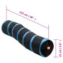 Túnel para gatos con forma de S poliéster negro y azul 122 cm de vidaXL, Tiendas y túneles de juego - Ref: Foro24-172185, Pre...