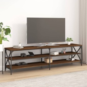 Brown oak plywood TV cabinet 180x40x50 cm by vidaXL, TV Furniture - Ref: Foro24-826738, Price: 86,99 €, Discount: %