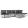 6-piece garden furniture set with anthracite cushions and PE rattan by vidaXL, Outdoor sofas - Ref: Foro24-3186737, Price: 42...