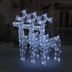 Acrylic Christmas reindeer ornament 3 units 60x16x100 cm by vidaXL, Christmas lights - Ref: Foro24-3154337, Price: 148,79 €, ...