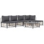 6-piece garden furniture set with anthracite cushions and PE rattan by vidaXL, Outdoor sofas - Ref: Foro24-3186737, Price: 42...