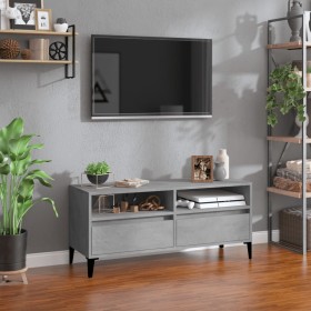 Concrete gray plywood TV cabinet 100x34.5x44.5cm by vidaXL, TV Furniture - Ref: Foro24-831905, Price: 63,23 €, Discount: %