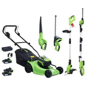 5-Piece Cordless Garden Power Tool Set by vidaXL, Motorized Equipment Sets for Outdoor Use - Ref: Foro24-3154941, Price: 619,...