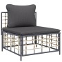 6-piece garden furniture set with anthracite cushions and PE rattan by vidaXL, Outdoor sofas - Ref: Foro24-3186737, Price: 42...