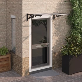 Black and transparent polycarbonate door canopy 122x90 cm by vidaXL, Awnings - Ref: Foro24-153683, Price: 60,31 €, Discount: %