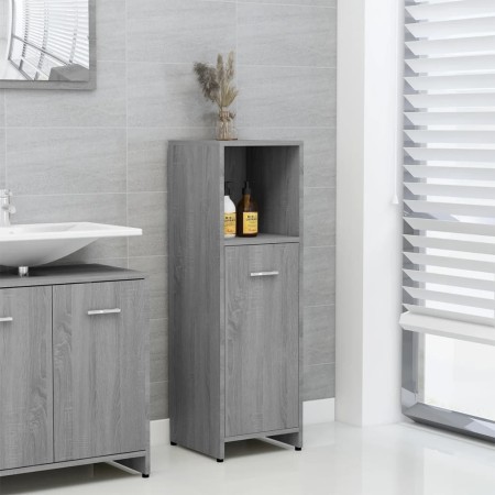 Armario de baño madera contrachapada gris Sonoma 30x30x95 cm de vidaXL, Muebles de baño - Ref: Foro24-825838, Precio: 40,70 €...