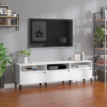 Mueble de TV madera contrachapada blanco 150x30x44,5 cm de vidaXL, Muebles TV - Ref: Foro24-831917, Precio: 86,48 €, Descuent...