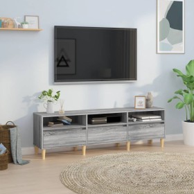 Sonoma gray plywood TV cabinet 150x30x44.5 cm by vidaXL, TV Furniture - Ref: Foro24-831915, Price: 86,39 €, Discount: %