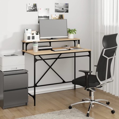 Sonoma iron and plywood desk 100x50x90 cm by vidaXL, Desks - Ref: Foro24-826700, Price: 54,35 €, Discount: %