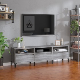 TV stand made of gray Sonoma plywood 150x30x44.5 cm by vidaXL, TV Furniture - Ref: Foro24-831923, Price: 100,99 €, Discount: %