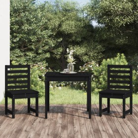 Mesa y sillas de jardín 3 piezas madera maciza de pino negro de vidaXL, Conjuntos de jardín - Ref: Foro24-3154675, Precio: 15...