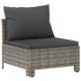 Central garden sofa with gray synthetic rattan cushion by vidaXL, Garden sets - Ref: Foro24-362694, Price: 71,09 €, Discount: %