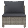 Central garden sofa with gray synthetic rattan cushion by vidaXL, Garden sets - Ref: Foro24-362694, Price: 71,09 €, Discount: %