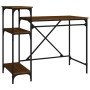 Desk with iron and oak wood shelves, brown, 105x50x90 cm. by vidaXL, Desks - Ref: Foro24-826718, Price: 76,02 €, Discount: %