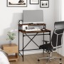 Iron and smoked oak plywood desk 80x50x90 cm by vidaXL, Desks - Ref: Foro24-826706, Price: 56,39 €, Discount: %