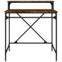 Iron and smoked oak plywood desk 80x50x90 cm by vidaXL, Desks - Ref: Foro24-826706, Price: 56,39 €, Discount: %