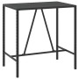 Mesa alta bar ratán PE y superficie vidrio negro 110x70x110 cm de vidaXL, Mesas de jardín - Ref: Foro24-362588, Precio: 120,5...