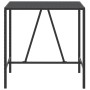 Mesa alta bar ratán PE y superficie vidrio negro 110x70x110 cm de vidaXL, Mesas de jardín - Ref: Foro24-362588, Precio: 120,5...