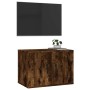 Wall-mounted TV stand in smoked oak, 57x34.5x40 cm by vidaXL, TV Furniture - Ref: Foro24-816621, Price: 33,96 €, Discount: %