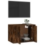 Wall-mounted TV stand in smoked oak, 57x34.5x40 cm by vidaXL, TV Furniture - Ref: Foro24-816621, Price: 33,96 €, Discount: %