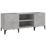 Mueble discos madera contrachapada gris hormigón 121x38x48 cm de vidaXL, Almacenamiento para CD y DVD - Ref: Foro24-831937, P...