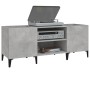 Mueble discos madera contrachapada gris hormigón 121x38x48 cm de vidaXL, Almacenamiento para CD y DVD - Ref: Foro24-831937, P...