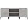 Mueble discos madera contrachapada gris hormigón 121x38x48 cm de vidaXL, Almacenamiento para CD y DVD - Ref: Foro24-831937, P...