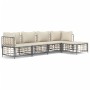 Gartenmöbel-Set 5-teilig mit Kissen Anthrazit PE-Rattan von vidaXL, Outdoor-Sofas - Ref: Foro24-3186742, Preis: 373,79 €, Rab...