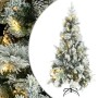 Weihnachtsbaum mit Schnee, LED-Lichtern und Tannenzapfen aus PVC und PE 225 cm von vidaXL, Weihnachtsbäume - Ref: Foro24-3442...