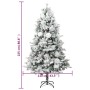 Árbol de Navidad con nieve, luces LED y piñas PVC y PE 225 cm de vidaXL, Arboles de navidad - Ref: Foro24-344294, Precio: 286...